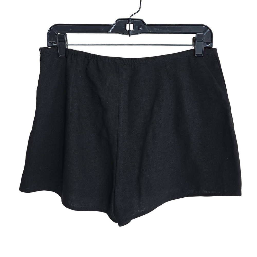 Poéselle Shein Skort Women Size L 8/10 Black Side Zip High Waist Minimalist Good